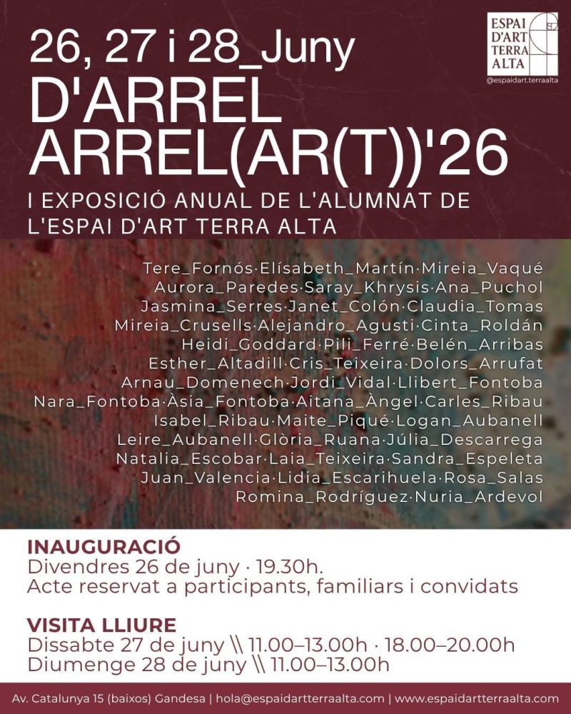 D’arrel arrel(ar(t)) · I Exposició Anual d’alumnes